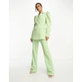 Y.A.S tailored flared pants in mint green (part of a set)