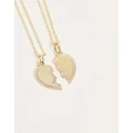 SUI AVA best friends embellished charm necklace in gold