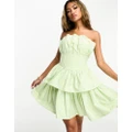 Collective the Label tiered mini dress in apple green