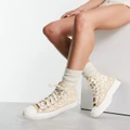 Converse Chuck 70 crochet hi sneakers in taupe-Brown