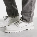 Tommy Hilfiger leather boat shoes in white