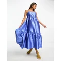 Y.A.S structured prom midi dress in blue