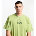 Reclaimed Vintage unisex neon logo t-shirt in green