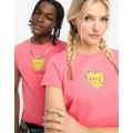 Vans unisex Love Is Kind print t-shirt in pink-Orange