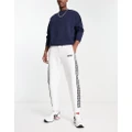 Armani Exchange side logo trackies in white