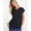 Noisy May scoop neck t-shirt in black