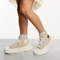 Converse Run Star Legacy Hi CX sneakers with crochet sunflower in grey