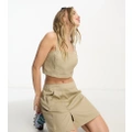Dickies Whitford top in khaki exclusive to ASOS (part of a set)-Green