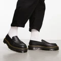 Dr Martens Penton Quad Double Stitch loafers in black paris leather
