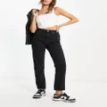 Pull & Bear high waisted mom jeans in black