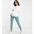 ASOS 4505 Maternity seamless long sleeve top-White