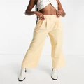 Y.A.S tailored high-waisted cropped pants in cream-White