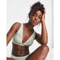 DKNY Intimates lace comfort wireless bra in desert sage-Green