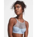 DKNY Intimates soft tech mesh bra in light blue-Black