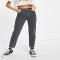 Pull & Bear high waisted mom jeans in washed grey