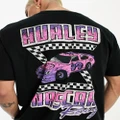 Hurley Nascar back print t-shirt in black
