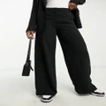 JDY high waisted wide leg pants in black (part of a set)