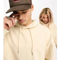 Calvin Klein Jeans Unisex seaming oversized hoodie in beige - exclusive to ASOS-Neutral