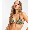 Missguided bikini top in tiger print (part of a set)-Multi