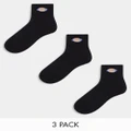 Dickies Valley Grove mid 3 pack socks in black