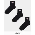 Dickies Valley Grove mid 3 pack socks in black