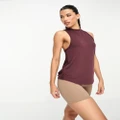 ASOS 4505 yoga singlet with twist back-Brown