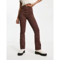 Hollister high rise flare jeans in brown-Blue