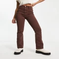 Hollister high rise flare jeans in brown-Blue