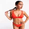 Nike Swimming Essentials bralet bikini top in red