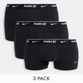 Nike 3-pack cotton stretch trunks in black