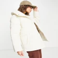 Vila padded coat in cream-Neutral