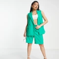 Pieces exclusive sleeveless blazer in bright green (part of a set)