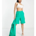 Pieces exclusive tailored city shorts in bright green (part of a set)