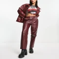 Y.A.S leather pants in brown