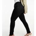 ASOS DESIGN Curve push up skinny jeans in black