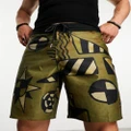 Volcom shorts with geo print in brown (part of a set)