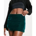 Free People Annalise super mini skirt in deep teal-Green