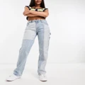 Guess Originals straight leg patchwork carpenter jeans in multi