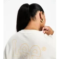 Lee Plus logo sweatshirt in off white