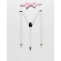 ASOS DESIGN bow and braces set in pink