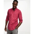 Hollister icon logo long sleeve shirt in red