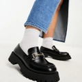 ASOS DESIGN Wide fit Masterpiece chunky loafers in black