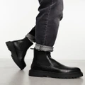Pull & Bear chunky chelsea boots in black