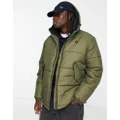 Fred Perry short quilted padded jacket in khaki-Green