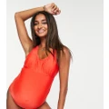 Mamalicious Maternity sports swimsuit in red