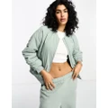 New Balance Linear Heritage bomber jacket in sage-Green