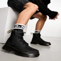 Dr Martens Tarik zip 8 eye boots in black leather