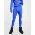South Beach ski fleece back leggings in blue