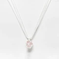 Weekday Stina crystal rope necklace in white