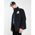 New Era New York Yankees corduroy puffer jacket in navy